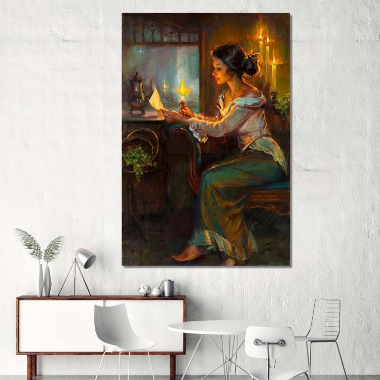 AŞK%20MEKTUBU%20-%20Laminasyonlu%20Kanvas%20Tablo