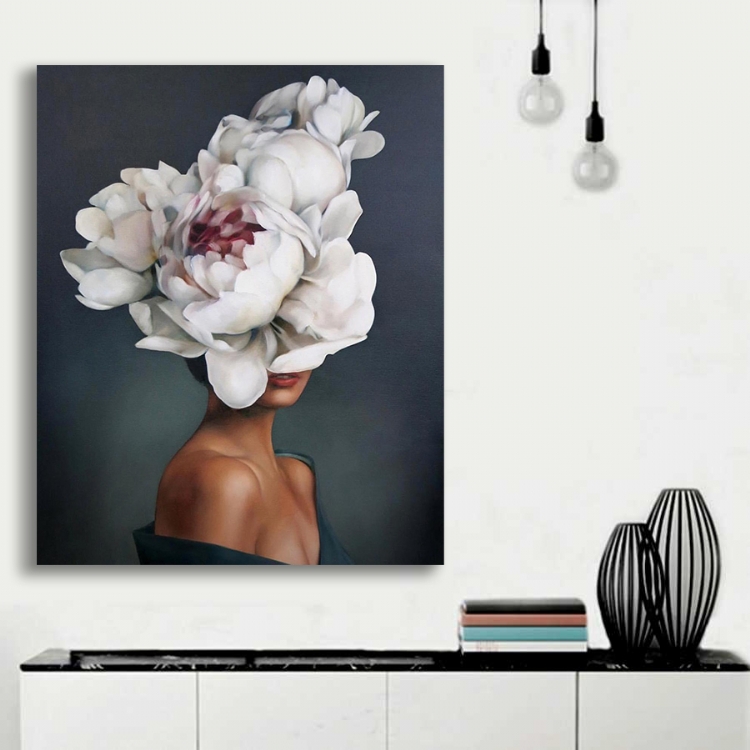 FLOWER%20HEAD%203%20-%20Sim%20İşlemeli%20Kanvas%20Tablo