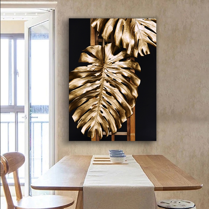 MONSTERA%20BRONZE%20-%20Sim%20İşlemeli%20Kanvas%20Tablo