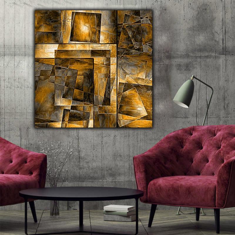 SATEN%20GEOMETRİ%20-%20Laminasyonlu%20Kanvas%20Tablo