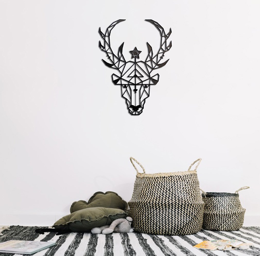 Deer Duvar Panosu Metal Dekor