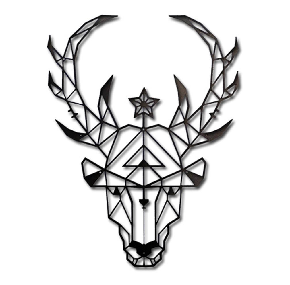 Deer Duvar Panosu Metal Dekor