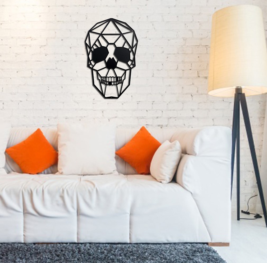 Skull Metal Duvar Dekoru