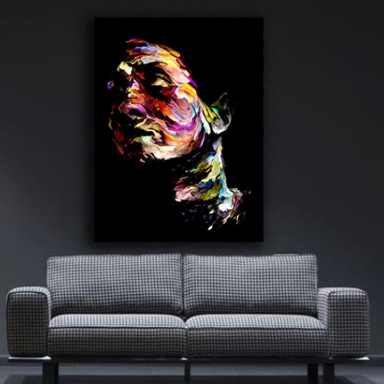 ABSTRACT FACE - Laminasyonlu Kanvas Tablo