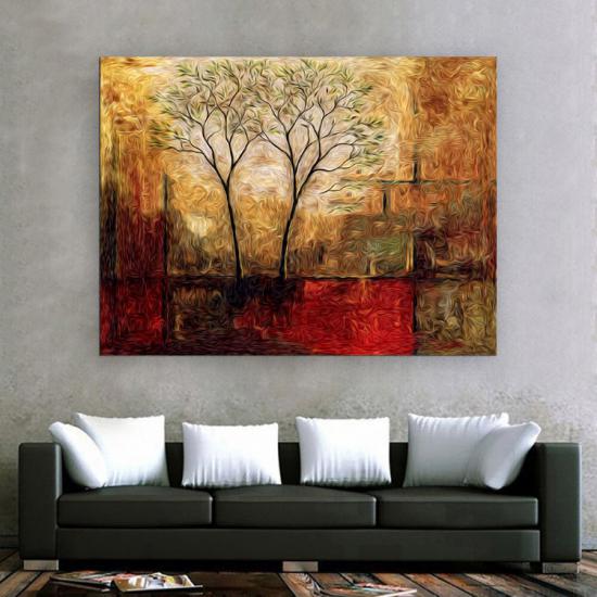 ABSTRACT TREE - Laminasyonlu Kanvas Tablo