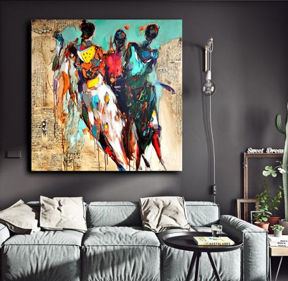 AFRICAN WEDDING - Laminasyonlu Kanvas Tablo
