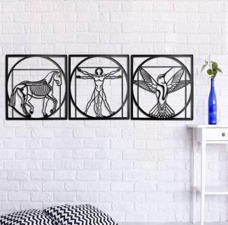 Da Vinci Kombin Duvar Dekoru Metal Pano