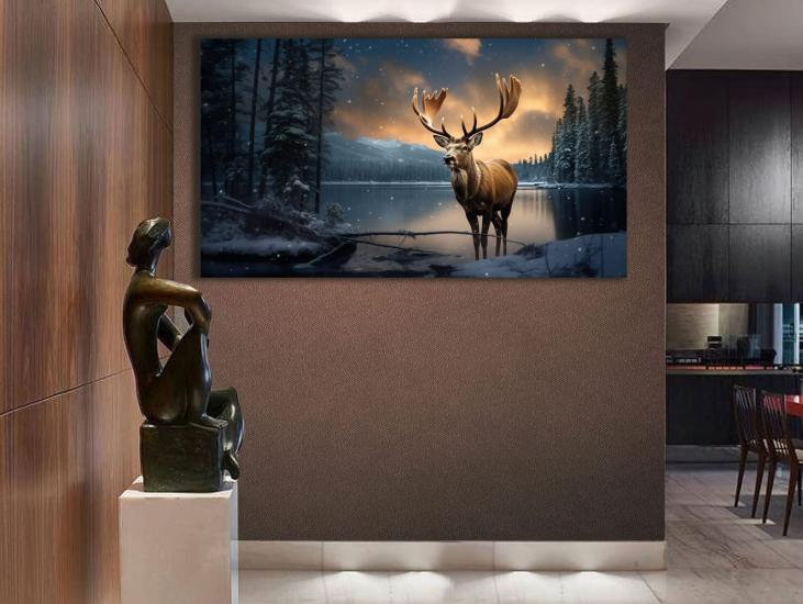 Deer - Laminasyonlu Kanvas Tablo