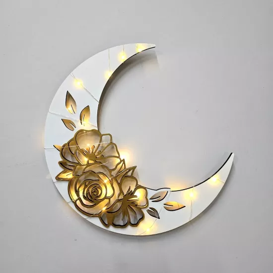 Moon Flower - Led Işıklı Duvar Dekoru