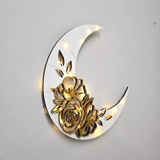 Moon Flower - Led Işıklı Duvar Dekoru