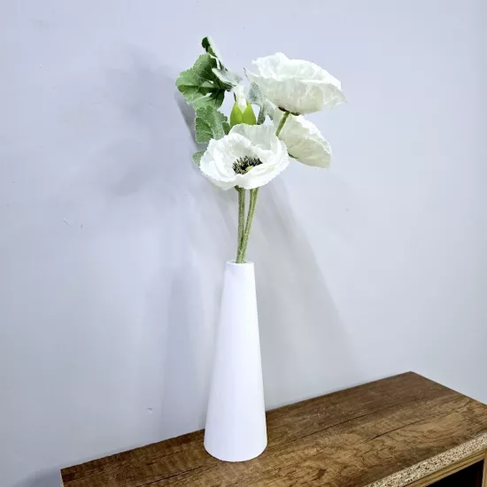 Beyaz Gelincik, Beyaz Vazo 40cm