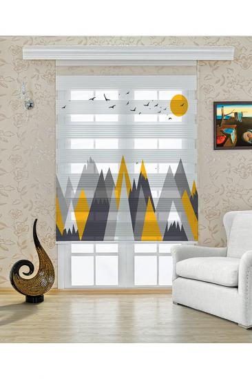 Dağlar Çocuk ve Bebek Odası Baskılı Zebra Stor Perde