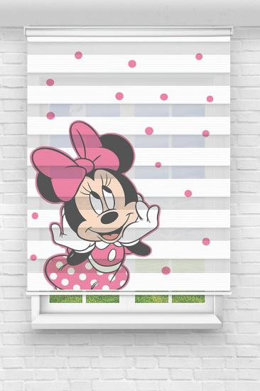 Mickey Mouse Çocuk ve Bebek Odası Baskılı Zebra Stor Perde
