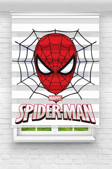 Büyük Spiderman Çocuk ve Bebek Odası Baskılı Zebra Stor Perde