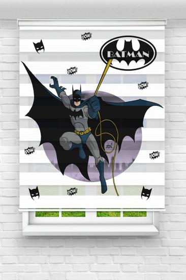 Büyük Batman Çocuk ve Bebek Odası Baskılı Zebra Stor Perde