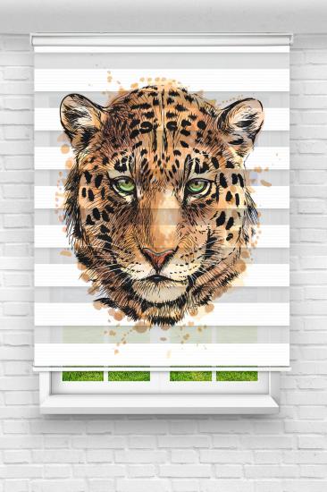 Büyük Kaplan - Baskılı Zebra Stor Perde