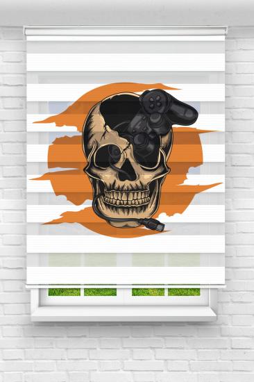 Gamer İskelet - Baskılı Zebra Stor Perde