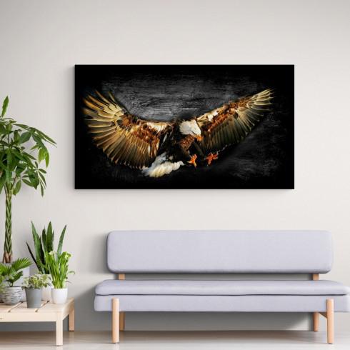 BLACK EAGLE - Laminasyonlu Kanvas Tablo