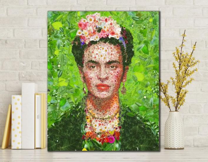 FRIDA KAHLO - Yağlı Boya Efektli Kanvas Tablo