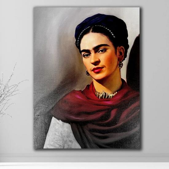 FRIDA KAHLO - Yağlı Boya Efektli Kanvas Tablo