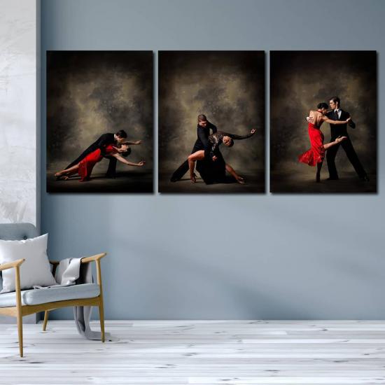 Laminasyonlu Kanvas Tablo 3 lü Set