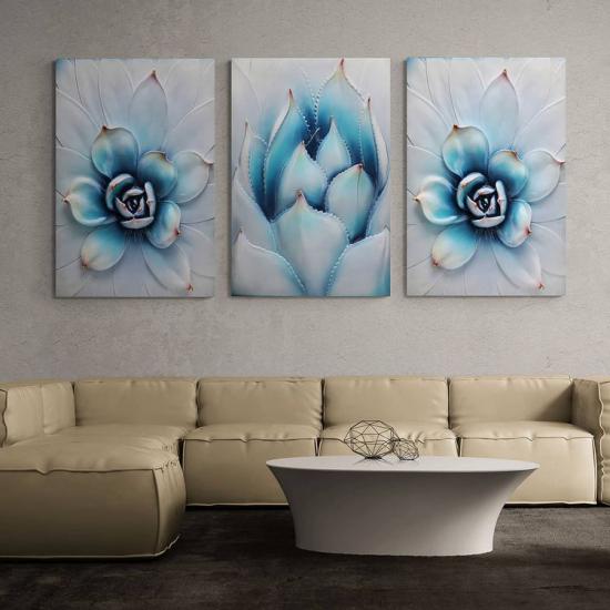 Laminasyonlu Kanvas Tablo 3 lü Set