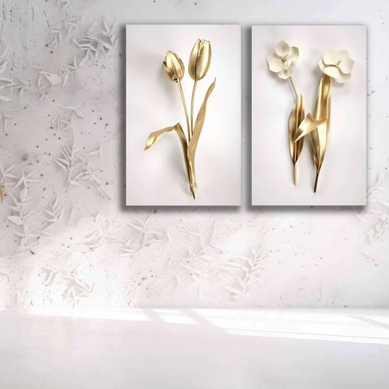 Laminasyonlu Kanvas Tablo 2 li Set