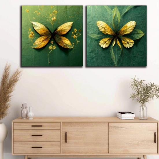 Laminasyonlu Kanvas Tablo 2 li Set