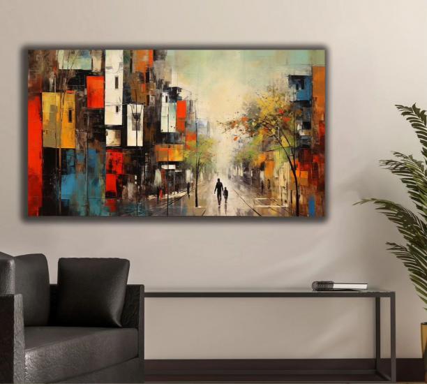 CITY - Laminasyonlu Kanvas Tablo