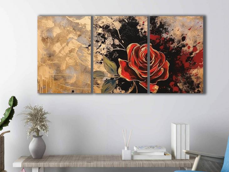 Laminasyonlu Kanvas Tablo 3 lü Set
