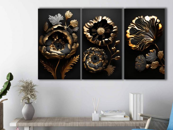 Laminasyonlu Kanvas Tablo 3 lü Set