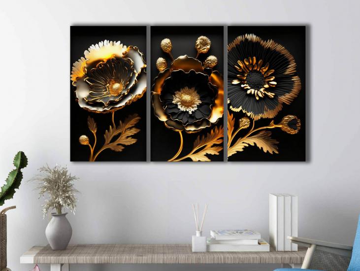Laminasyonlu Kanvas Tablo 3 lü Set
