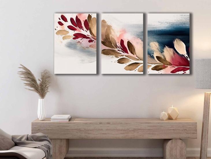 Laminasyonlu Kanvas Tablo 3 lü Set