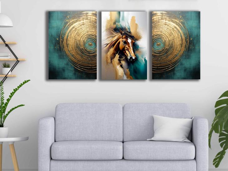 Laminasyonlu Kanvas Tablo 3 lü Set