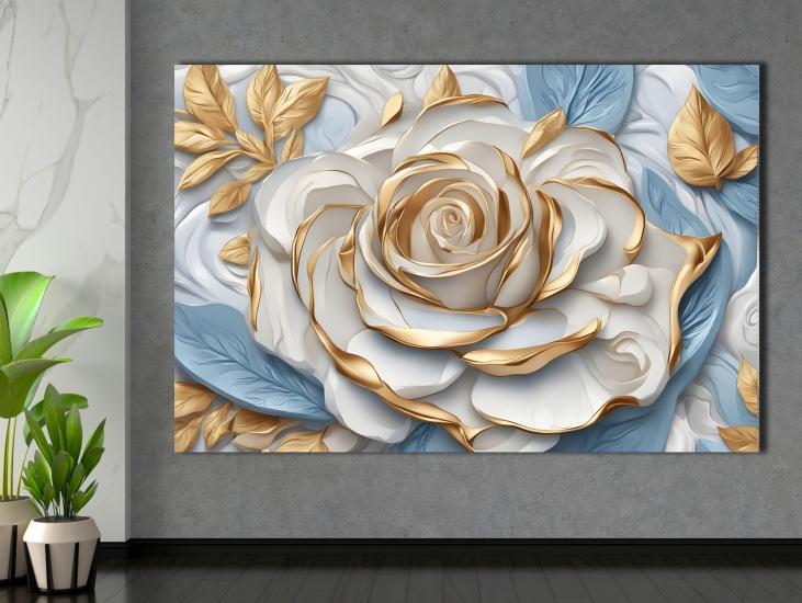 Sim İşlemeli Kanvas Tablo