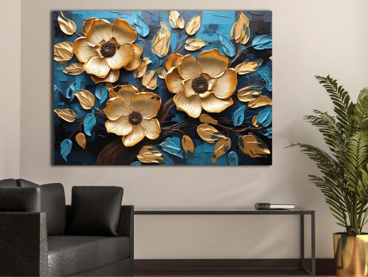 Sim İşlemeli Kanvas Tablo