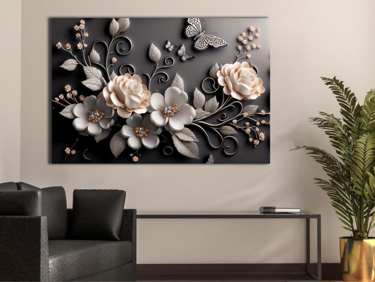 Sim İşlemeli Kanvas Tablo