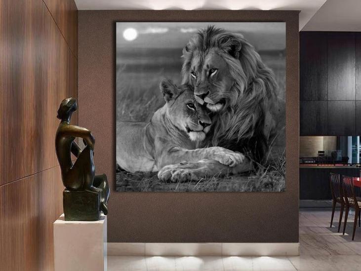 Lion - Laminasyonlu Kanvas Tablo