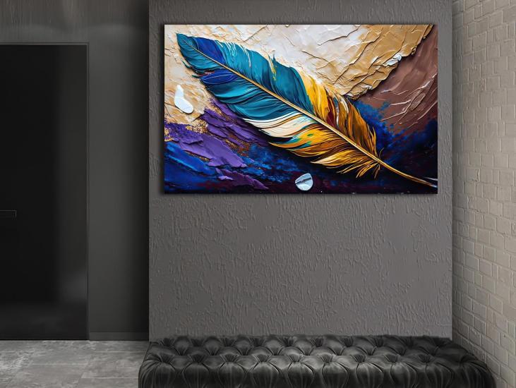 Tüy - Sim İşlemeli Kanvas Tablo