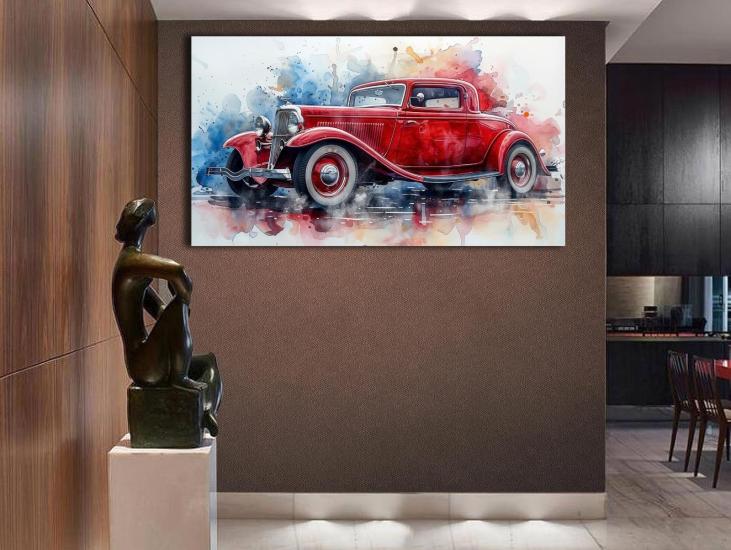 Car - Laminasyonlu Kanvas Tablo