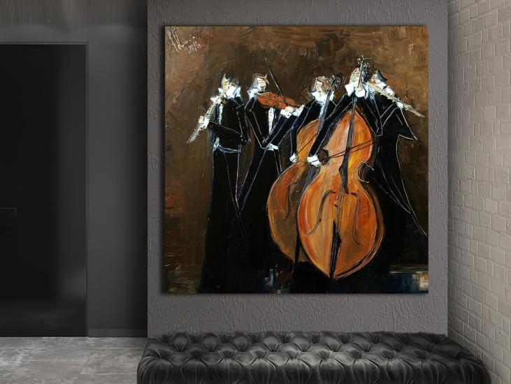 Orkestra - Laminasyonlu Kanvas Tablo