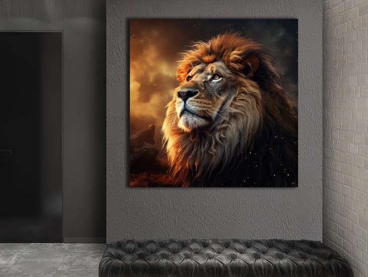 Lion - Laminasyonlu Kanvas Tablo