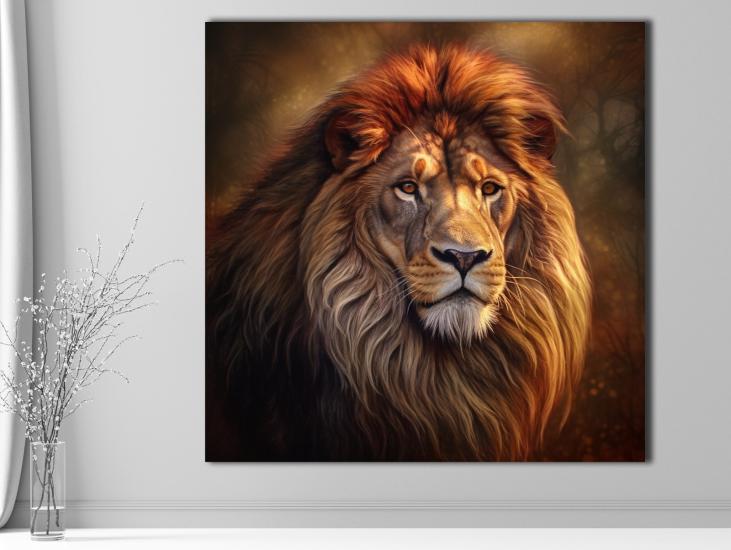 Lion - Laminasyonlu Kanvas Tablo