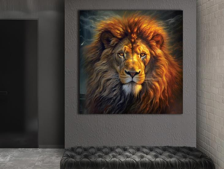 Lion - Laminasyonlu Kanvas Tablo