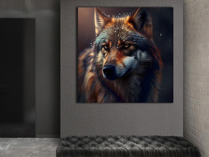 Wolf - Laminasyonlu Kanvas Tablo