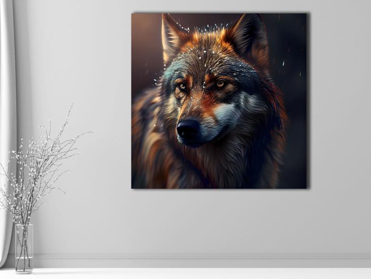 Wolf - Laminasyonlu Kanvas Tablo