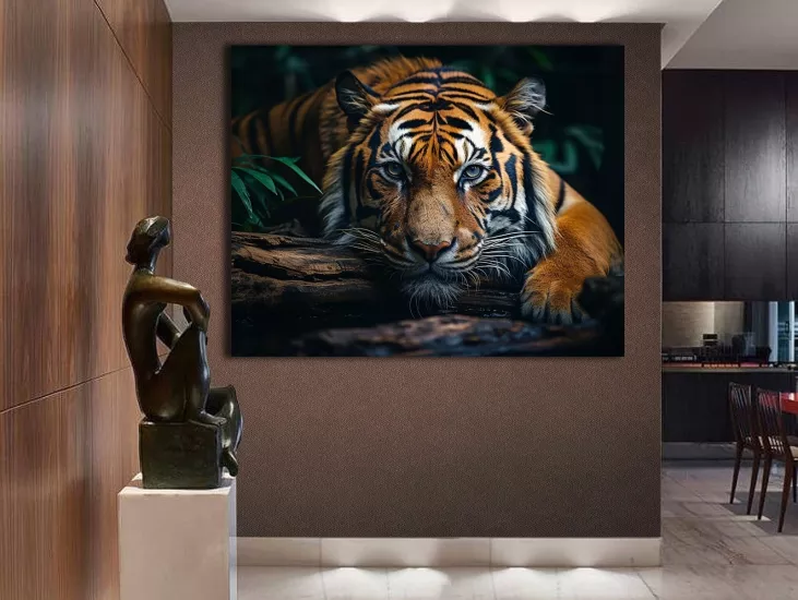 Tiger - Laminasyonlu Kanvas Tablo