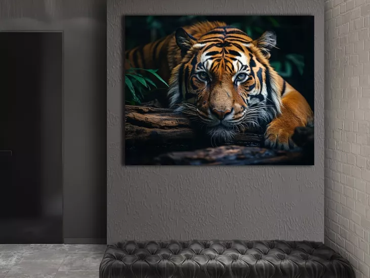 Tiger - Laminasyonlu Kanvas Tablo