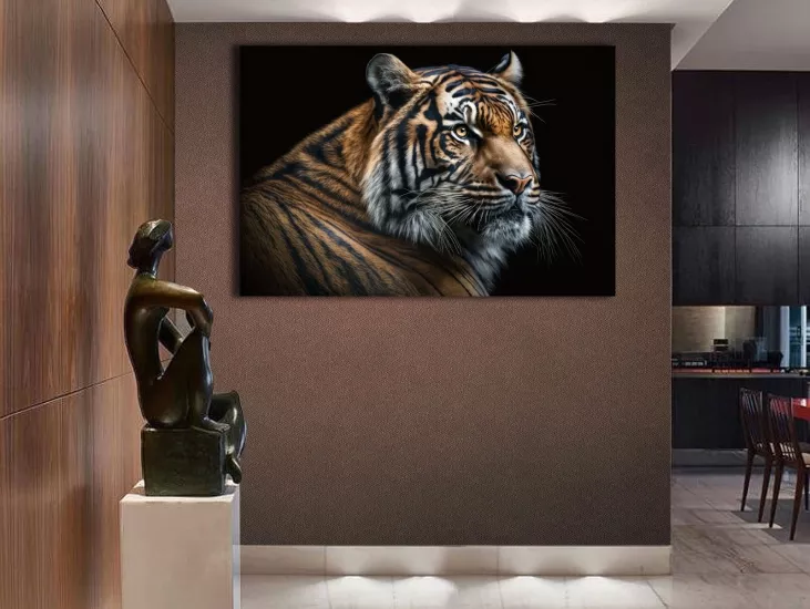 Tiger - Laminasyonlu Kanvas Tablo