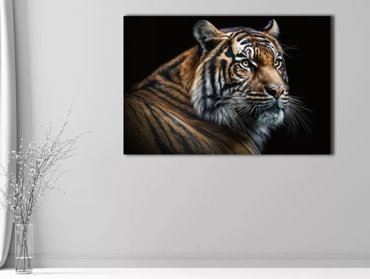 Tiger - Laminasyonlu Kanvas Tablo